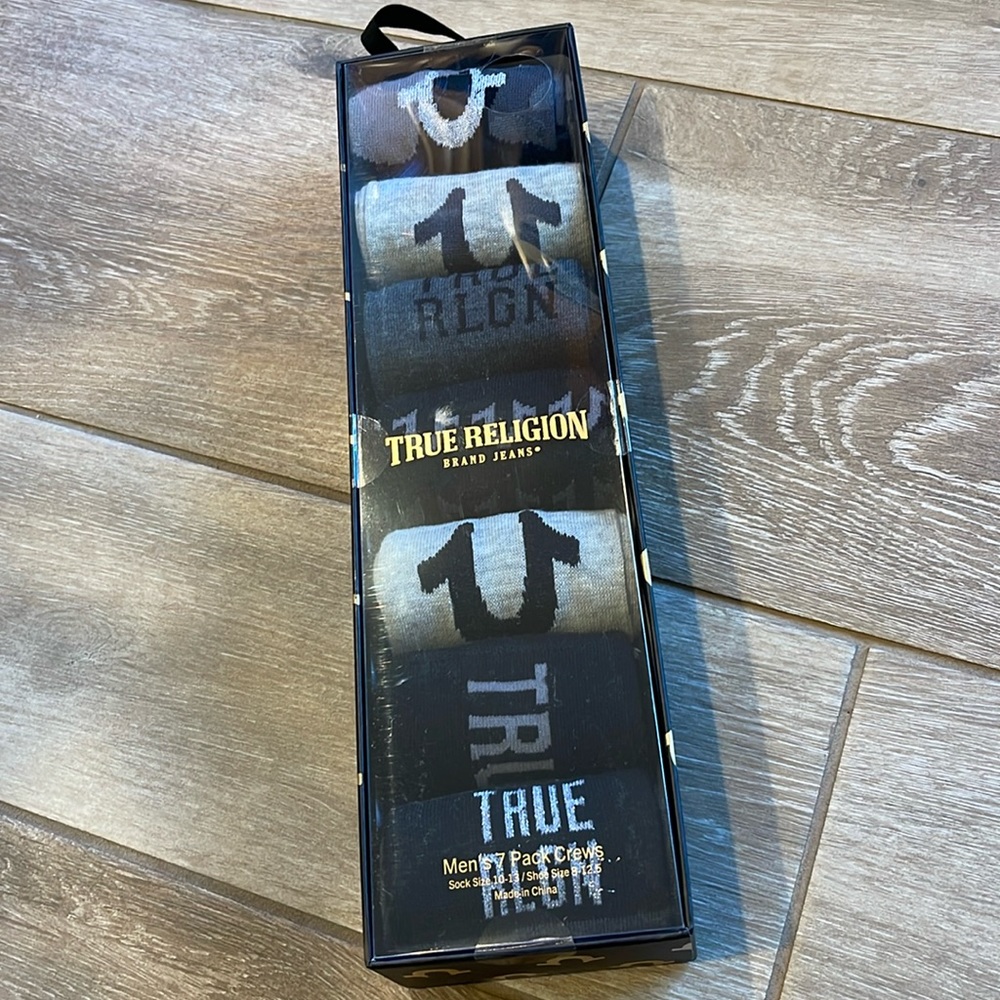 True Religion 7 Pack Sock Box